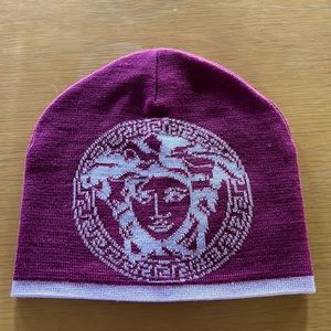 Versace Print Cotton Jersey Hat Toque